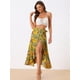 thumbnail image 3 of Fala medpiercon volantes y estampado floral bohemio pamujer Amarillo S, 3 of 5