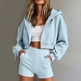 thumbnail image 2 of Neewe Women's 2026 Fall Winter Zip Up Fashion Hoodies Casual Long Sleeve Short Sweatshirts Fall Winter Track Jackets, 2 of 8