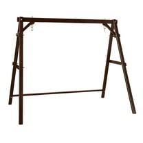 Ktaxon Swing Stand Wooden Porch Swing Frame A-Frame Carbonized 660lbs for 5ft Swing Chair, Brown