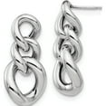 thumbnail image 1 of Sterling Silver Jbsp's Polished Post Dangle Earrings (31.67 X 14.17) Made In Italy qle1247, 1 of 5