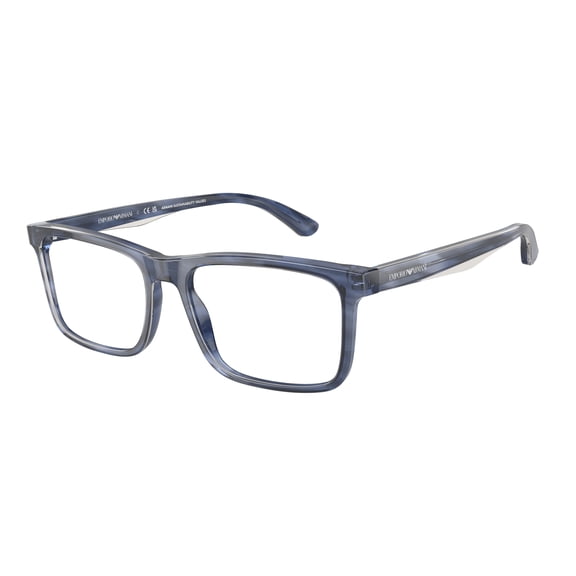 Eyeglasses Emporio Armani EA 3227 6054 Shiny Blue/Top Smoke