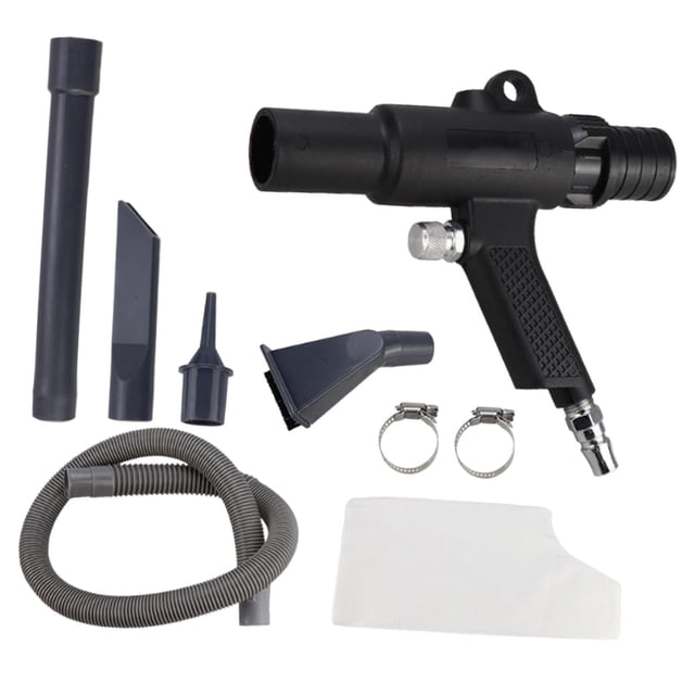 Aspiradora neumática,Kit de aspiradora neumática portátil 2 en 1,Plumero de aire comprimido de doble función Reparación de automóviles,Kit de succión y soplado de aire de mano de