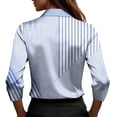 thumbnail image 5 of TaTaai Women's Fashion Spring/Summer Fashion Printed 3/4/7 Sleeve Collar Deep V-neck Top Gift, 5 of 6