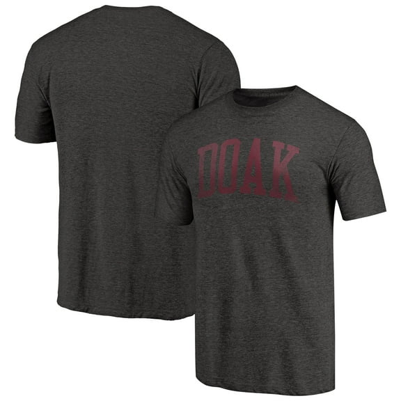 Men's Heathered Black Florida State Seminoles Arched Battle Cry Tri-Blend T-Shirt