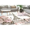 thumbnail image 2 of Eiffel Tower and Romantic Couple Rugs, Pink Leaves Tree Rug, Entry Rugs, Small Rug, Paris Rugs, View Rug, Non-Slip Carpet Rug, Girl Room Rug, 3.3'x5' - 100x150 cm, 2 of 8