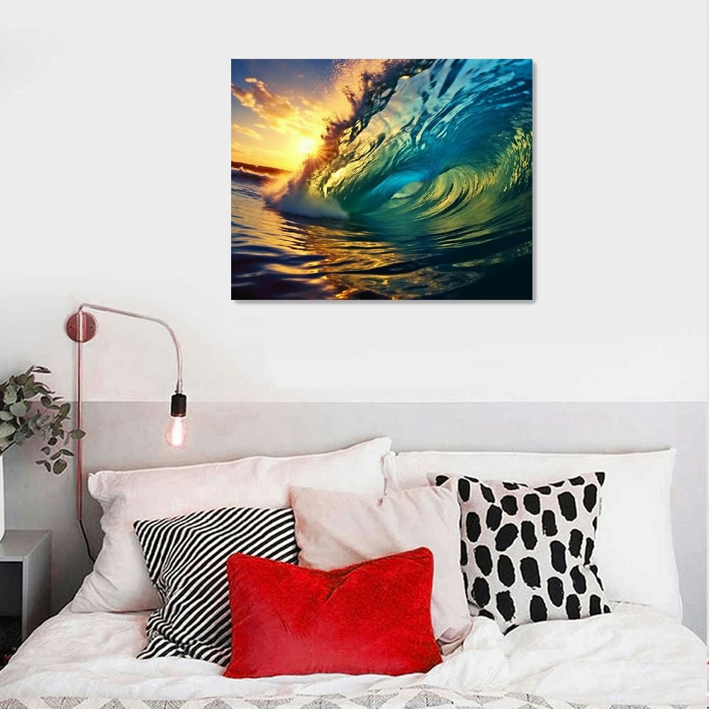 Nawypu Canvas Wall Art Red Trees Forest Sunset Panoramic Nawypu Canvas Wall Art Red Trees Forest Sunset Panoramic