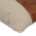 thumbnail image 2 of Throw Pillow Covers, 22x22 inch (55x55 cm) Pillow Case, Copper Pillow Cover, Metallic Leather Linen Pillowcase, Faux Leather Throw Pillow Cover, Solid Patchwork - Better Half Copper, 2 of 2