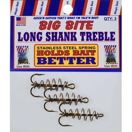 Bait Treble Hook - Magic Bait Long Shank Treble Spring Hook Catfish Dough Bait Hook