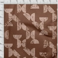 thumbnail image 4 of oneOone Cotton Poplin Brown Fabric Geometric Half Circle Sewing Craft Projects Fabric Prints By Yard 56 Inch Wide, 4 of 4