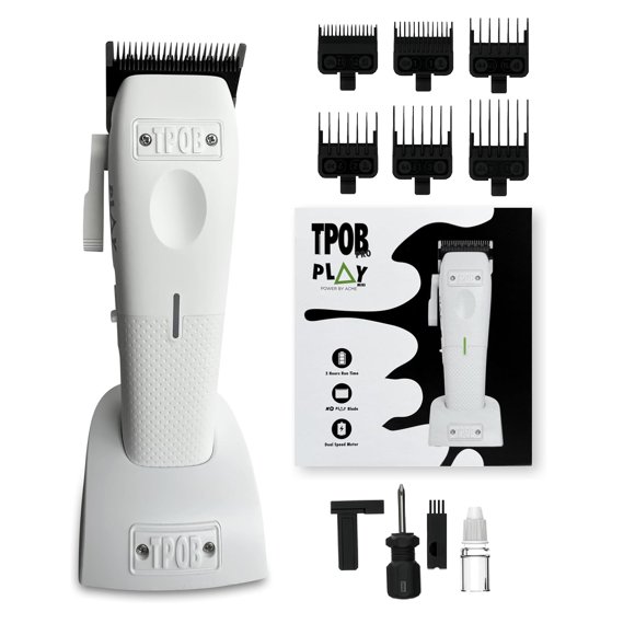 Cortapelos TPOB Mini Play Professional para hombre, color blanco