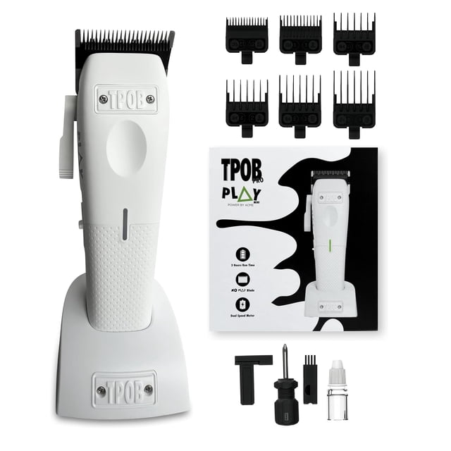 Cortapelos TPOB Mini Play Professional para hombre, color blanco