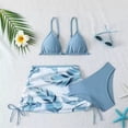 thumbnail image 2 of Girls Swimsuit Size 10 Ruffle Bikini Top Adjustable Straps Girls Swimwear Tankini 3 Pieces Hawaiian Girls Bathing Suit&nbsp;size 6, 2 of 4