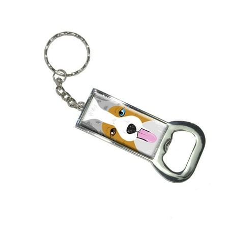 Aussie Bar - Australian Shepherd - Aussie Blue Merle Dog Pet - Full Face Bottle Opener Keychain