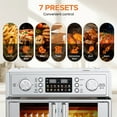 thumbnail image 2 of Plum Chef 27.5QT Air Fryer Toaster Oven Combo with 14 Presets, Digital Control, Stainless Steel Large Countertop Oven for Baking, Roasting, Air Frying, Includes Accessories, Silver, 2 of 9