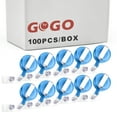 thumbnail image 1 of GOGO 100PCS Secure Retractable Badge Holder ID Reel Clip On Card-Transparent Blue, 1 of 8