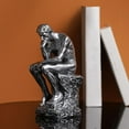 thumbnail image 3 of yotijay Modern The Thinker Sitting Man Statue Figurine Resin Sculpture Nordic Study Room, 3 of 8
