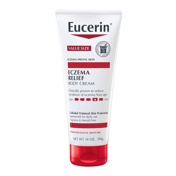 Eucerin Eczema Relief Body Cream with Colloidal Oatmeal Skin Protectant, Fragrance Free, 14 oz