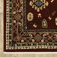 thumbnail image 4 of HomeRoots  5 x 8 ft. Oriental Power Loom Rectangle Area Rug with Fringe, Red & Black, 4 of 5