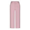 thumbnail image 5 of Women Cropped Trousers Cargo Summer Capri Joggers Ladies Pants 3/4 Length Sweatpants Outdoor Casual Hiking Trousers with Pockets Pink XXL, 5 of 5