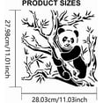 thumbnail image 2 of Panda Stencil 11.8×11.8inch Large Panda Sitting on Bamboo Tree Stencil Cute Animal Forest Drawing Template with Paint Brush for DIY, 2 of 9