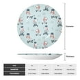 thumbnail image 2 of Kdxio Poodle Playing Skateboard Bone China Decorative Plate Ceramic Decorative Plate for Home Office Wall Stand Decorative Plates for Home Bedroom-6in, 2 of 6