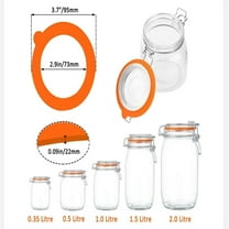 Hilingoto Clearance Jar Seals Gaskets Easy To Replace Food Grade Friendly Portable Sealing Rings Leak Proof O Shape No Odor Lightweight Mason Jar Silicone Ring for Home, Sealing Ring*1