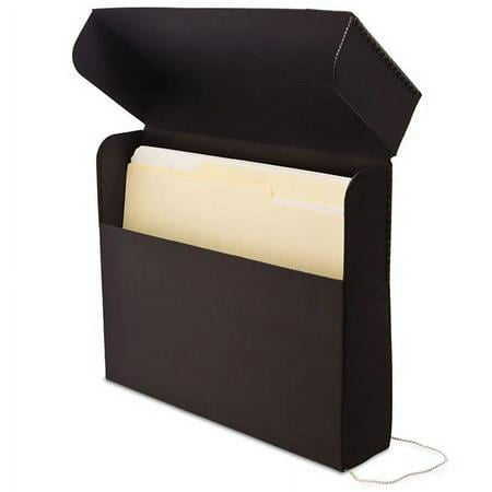 UPC: 0029368284204 | Slim Letter Size Flip Top Document Box  Black