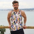 thumbnail image 6 of Fuzoiu Colourful Horses Print Men's Workout Tank Tops,Sleeveless Gym Shirt Quick Dry,Fitness Bodybuilding T-Shirt,Muscle Athletic Workout Tee-4X-Large, 6 of 7