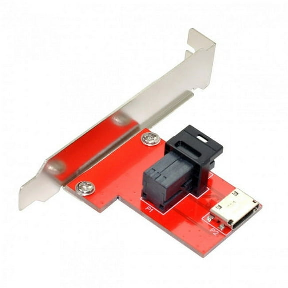 CY PCI-Express 4.0 Mini SAS HD SFF-8643 to Oculink SFF-8611 SFF-8612 PCBA Female Adapter With Bracket