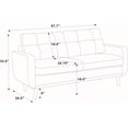 thumbnail image 2 of 67.7" Wide Mid-Century Modern Upholstered Tufted Loveseat Sofa With Wooden Legs, 2 of 8