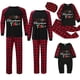 thumbnail image 1 of Pijamas familiares a juego de navidad, conjunto de pijamas negros cuadrados a cuadros de diseño exclusivo, feliz navidad, 1 of 3