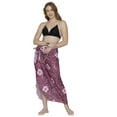 thumbnail image 5 of HAPPY BAY Women's Beach Summer Wrap Swim Sarong Cover Ups One Size Floral Maroon, 5 of 6