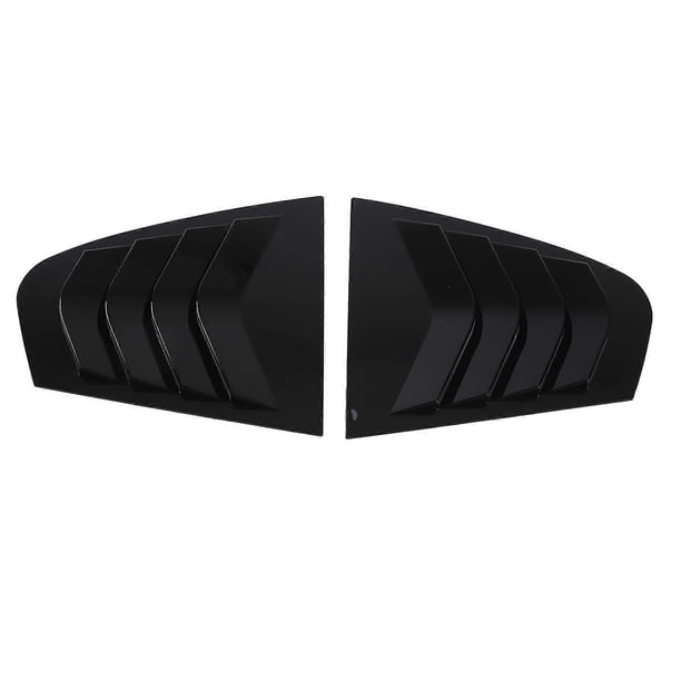 1Pair Side Window Louver Cover Protective Lightweight Wear Resistant Window Triangular Shutters Trim For 3 Series F30 Glossy Black