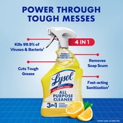 Lysol All Purpose Spray Cleaner for Sanitizing and Disinfecting, Lemon, 32 fl oz, Pack of 2