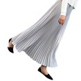 thumbnail image 2 of Baqcunre Solid Pleated Elegant Midi Elastic Waist Maxi Skirt Skirts For Fall 2023 Pleated Skirt Long Skirt Women Clothing Skirts For Women,Color Gray, 2 of 7