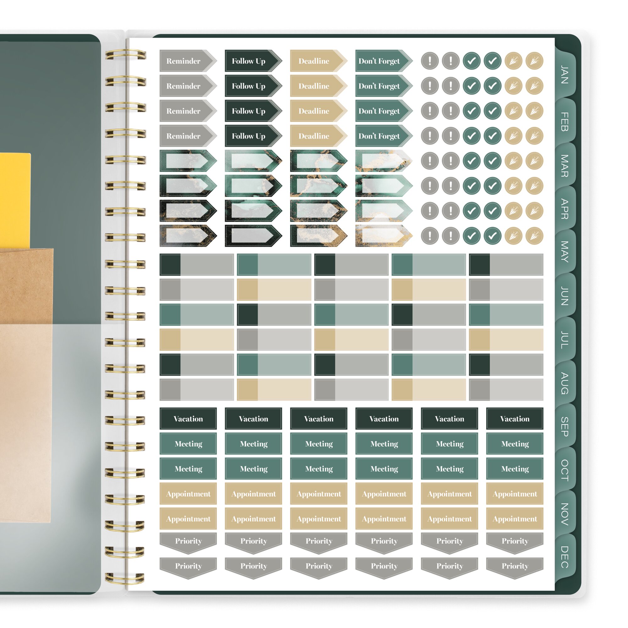 Cambridge Emerald Isle 2026 Weekly Monthly Planner Large 8 12 x 11 - Planners