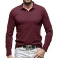 thumbnail image 3 of qolati Men's Casual Henley Shirts Classic Long Sleeve Basic Button T-Shirt Lightweight Athletic Cotton Golf Tops, 3 of 6