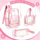thumbnail image 3 of Mochila Kacctyen rosa transparente para estudiantes escolares con bolsa de almuerzo, 3 of 6
