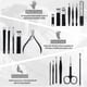 thumbnail image 4 of Manicure Set Nail Clipper Kit, Professional Pedicure Kit 18pcs Stainless Steel Nail Cutter Set Care Tools Professional Grooming Kit With Travel, 4 of 4