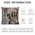 thumbnail image 5 of PRATYUS  Pillow Covers Decorative Pillowcases  Hippie Skull Flowers Design, Holiday Farmhouse Throw Pillow Case Square Cushion Cover for Home Couch Outdoor Car Decoration White, 5 of 5