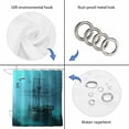 thumbnail image 5 of Ocean Shipwrecks Bathroom Shower Curtains with 12 Hooks Polyester Waterproof Shower Curtain for Stalls and Bathtubs Coastal Nautical Dolphins Vintage Decorative Bathroom Privacy Curtain 60x72 Inches, 5 of 9