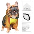 thumbnail image 3 of Fotbe Cartoon Swimming Yellow Duck Sudadera con Estampado para Perros Pequeños – Suéter con Capucha para Mascotas, Tela Suave de Forro Polar con Bolsillo-XX-Large, 3 of 7