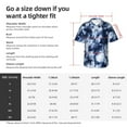 thumbnail image 4 of Mens Casual Short Sleeve Button-Down Hawaiian Shirts,Navy Tie Dye Abstract Shirts Classic Fit Beach Dress Shirts with Front Pocket,L, 4 of 7