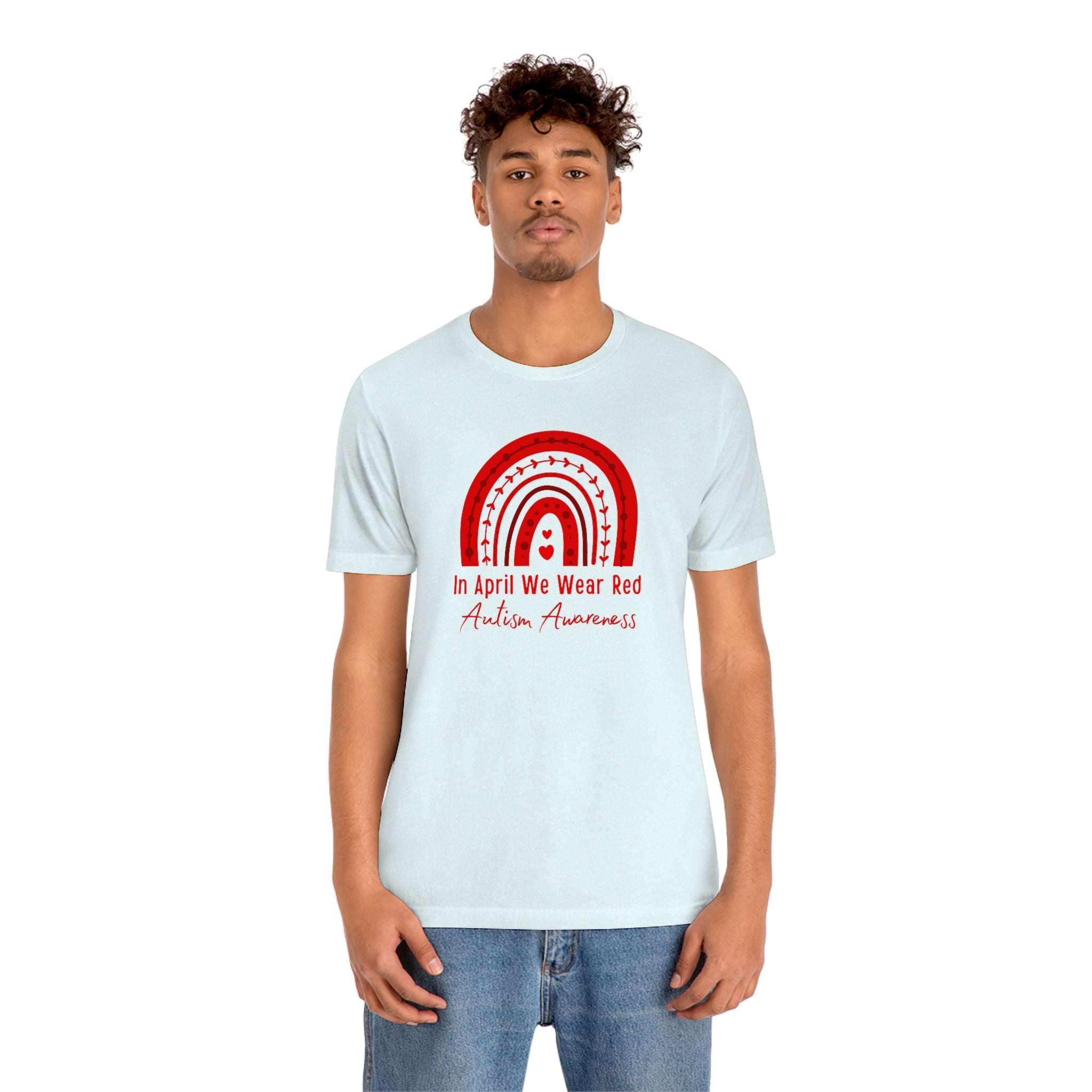 In April We Wear Red for Autism Awareness Shirt
