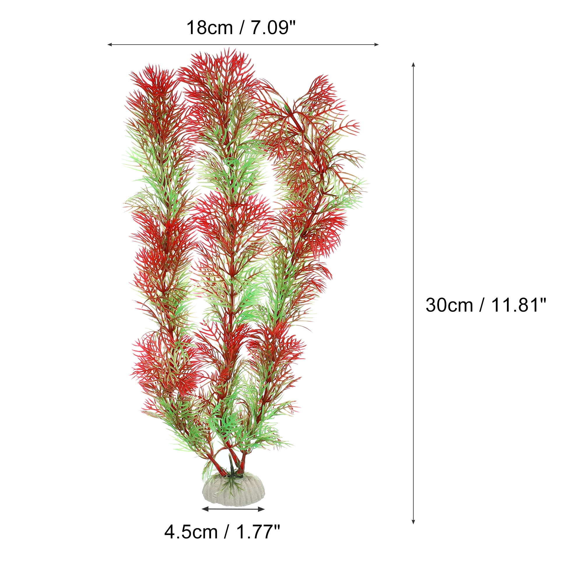 Unique Bargains 1 Pc Artificial Aquatic Plant for Fish Tank Landscape Plant Decoration Red