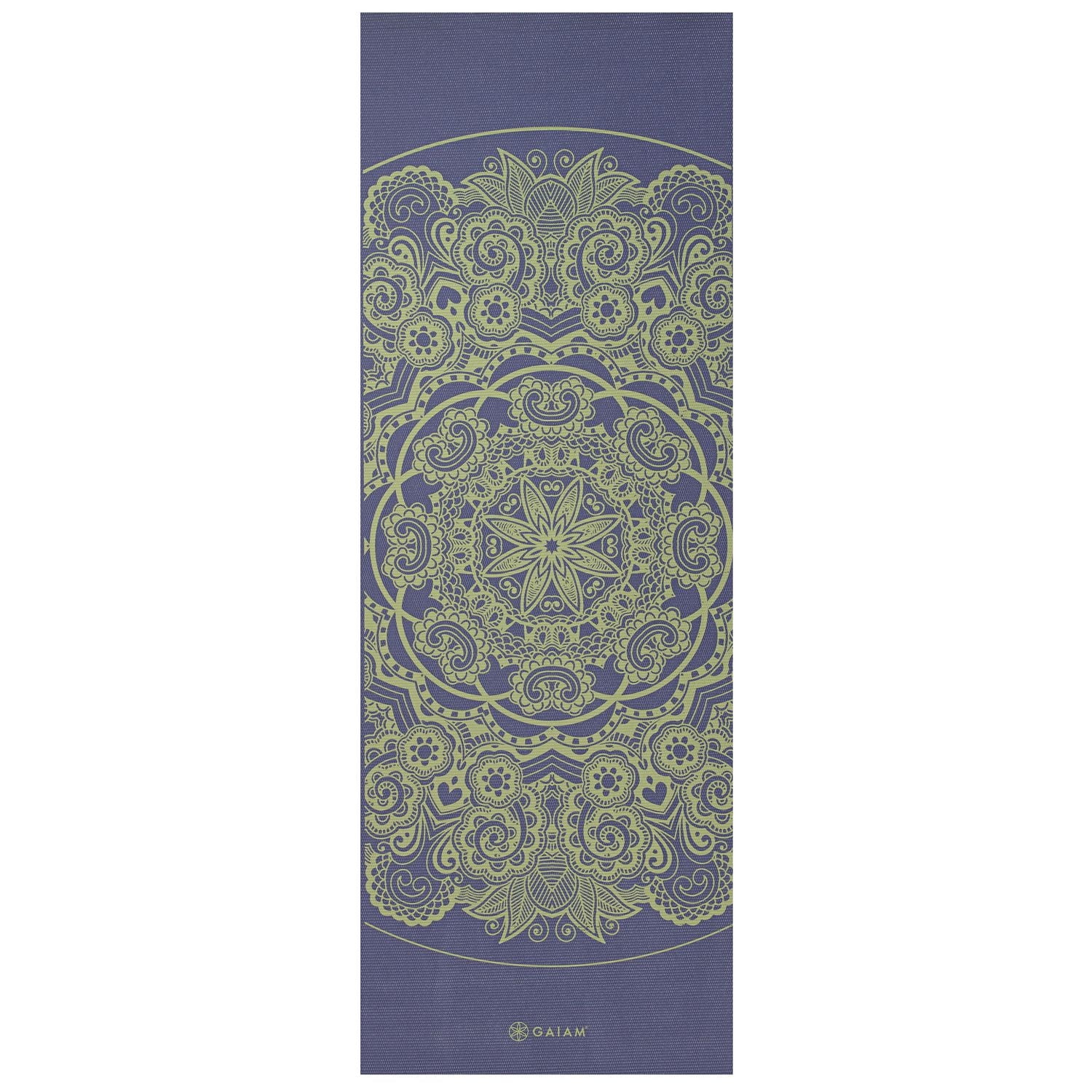 Gaiam 6mm Rev Print Yoga Mat-Peacock