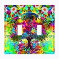 thumbnail image 2 of Metal Light Switch Plate Outlet Cover (Flower Tree - Double Toggle), 2 of 2