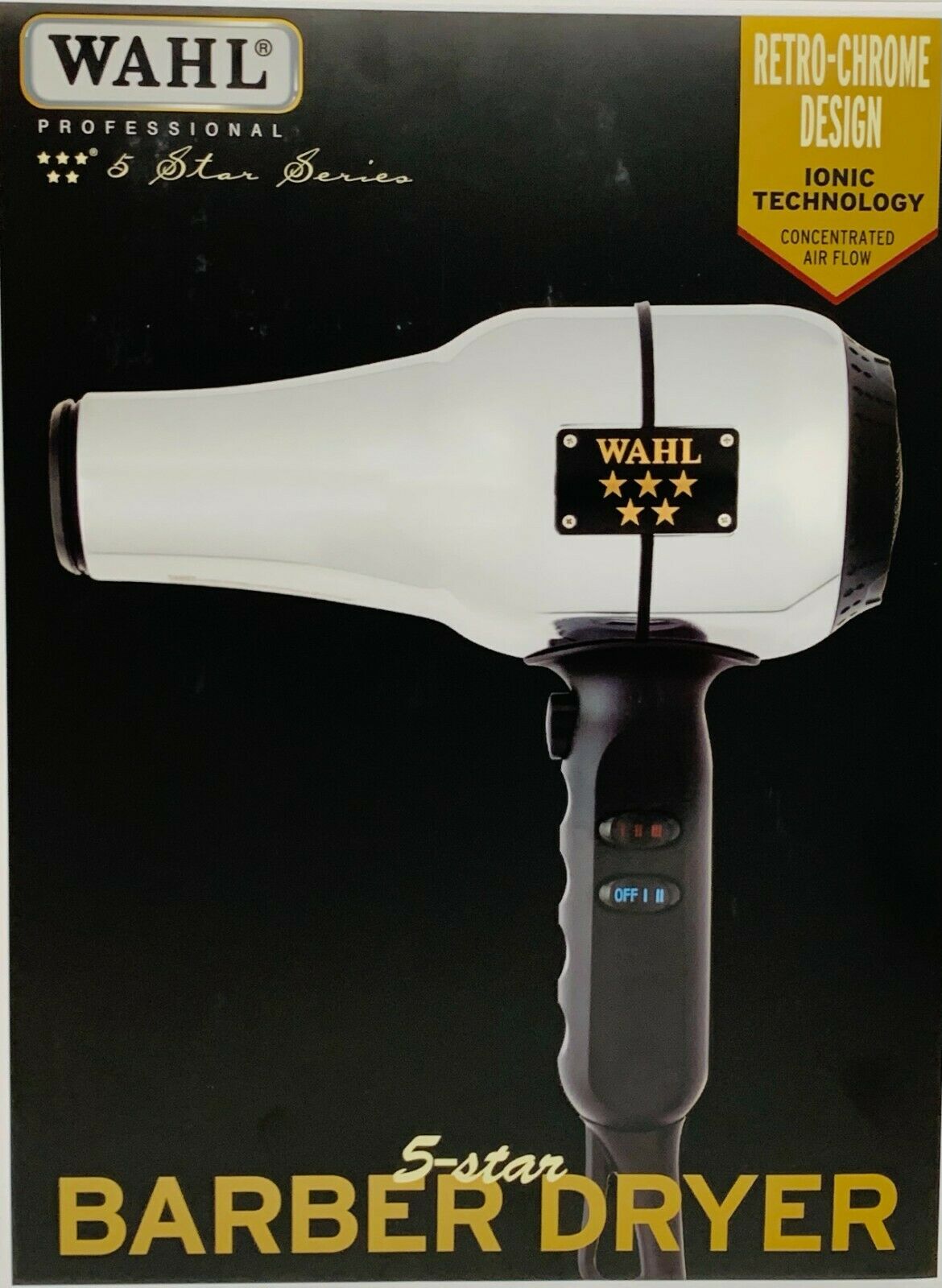 WAHL BARBER DRYER レトロクロームデザイン BARBER DRYER Professional Barber Hair Dryer Concentrated air
