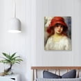 thumbnail image 3 of Nawypu  Pierre Auguste Renoir Print-Girl in a Red Hat Canvas Wall Art Ready to Hang,Canvas Art Pictures for Living Room Decor Bedroom Home Decorations for Wall Decor, 3 of 4