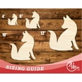 thumbnail image 3 of Unfinished Wood Fox Sitting Shape 20" / 1/4", 3 of 3